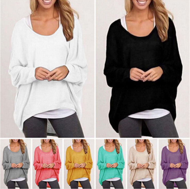 Women's Fashion Multi-color Loose Long Sleeve Sweater